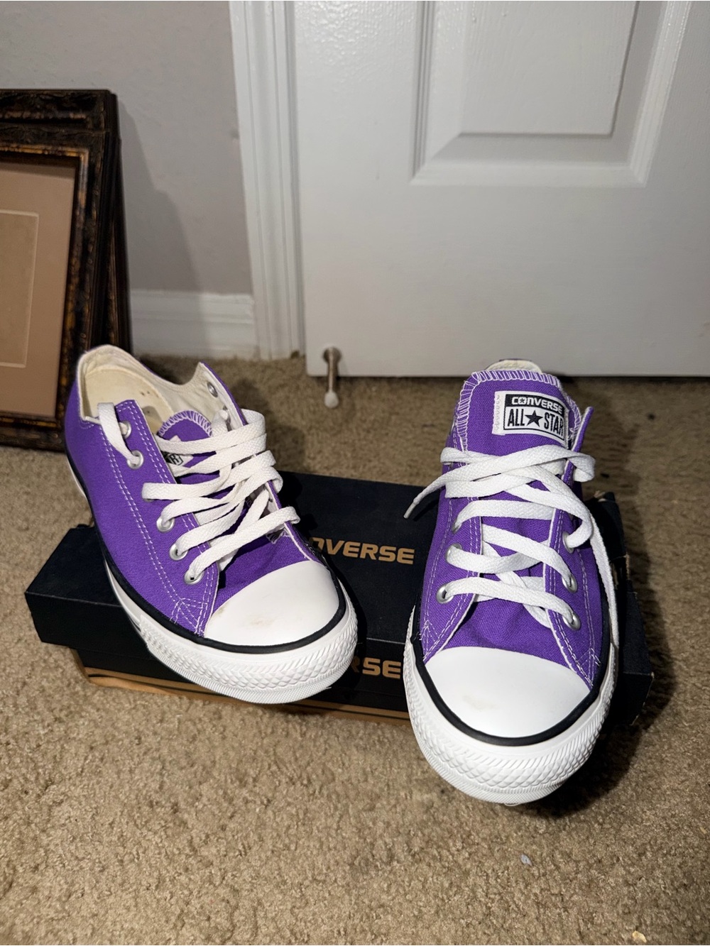 Converse Chuck Taylor All Star Low Electric Purple Womens 9 Mens 7